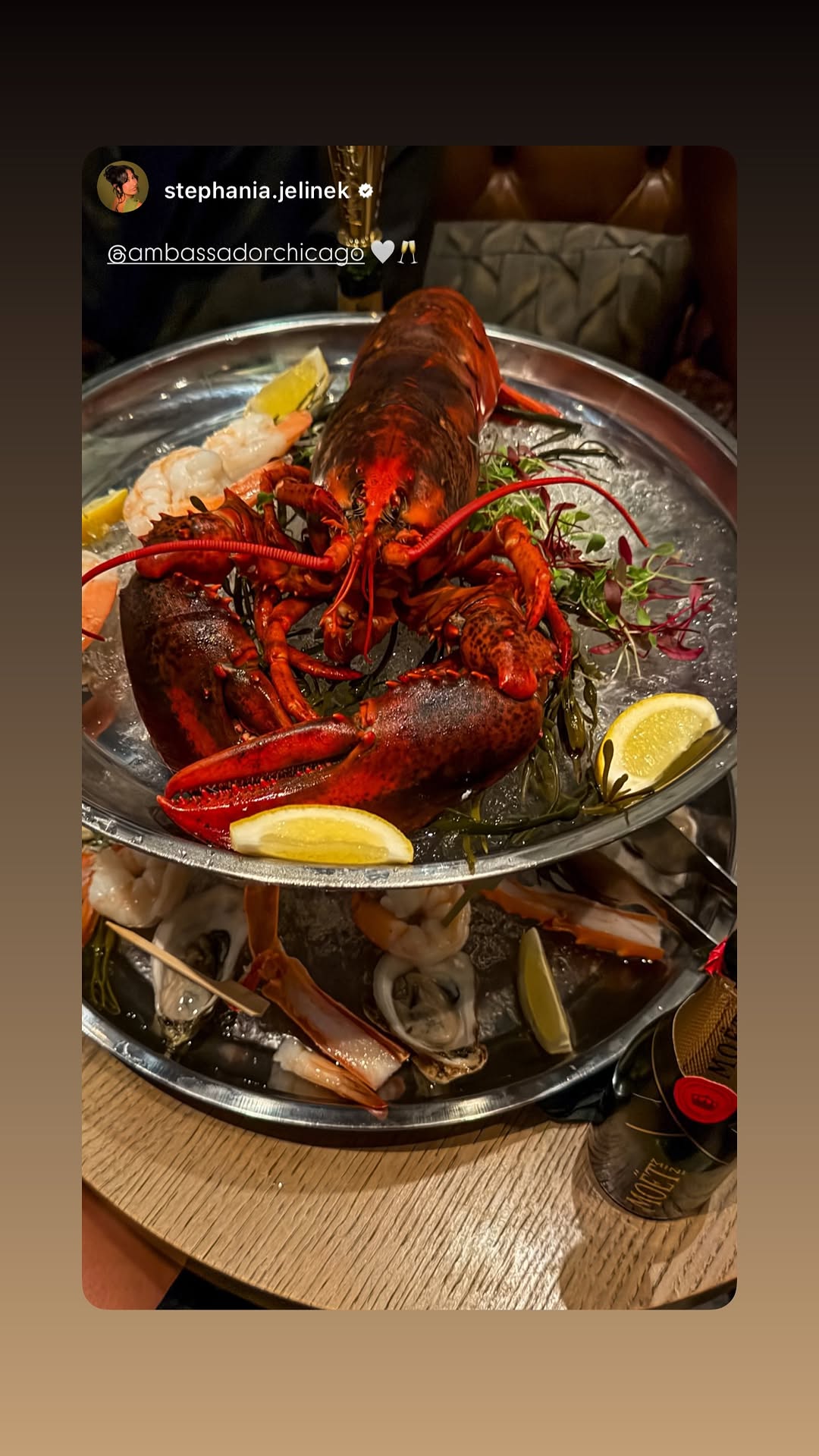 Lobster and shellfish served at the debut celebration